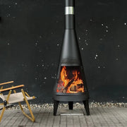 Outdoor Chiminea Fireplace Iron Fire Pit-lampdepot-Urbanheer