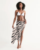 Uniquely You Sheer Sarong Swimsuit Cover Up Wrap / Pink Abstract