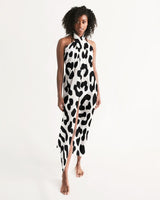 Uniquely You Swim Cover Up Wrap - Black/White Leopard Print Swimwear