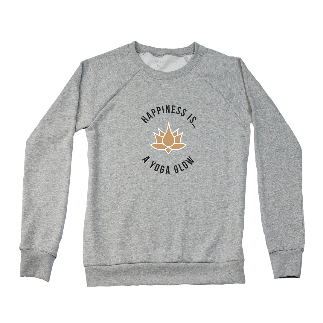 Women's Yoga Glow Crew Sweatshirt, Heather Grey-Yoga Collection-x-small-Urbanheer