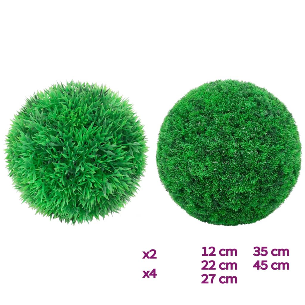 2X Artificial Boxwood Balls Artificial Flora Decor Plant Multi Sizes-vidaXL-8.7"-Urbanheer