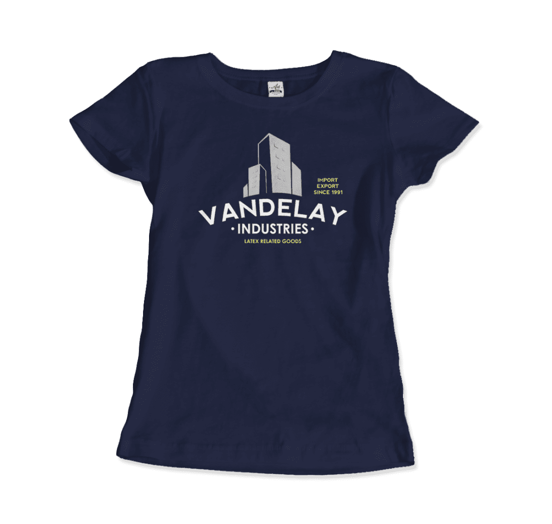 Vandelay Industries Import Export Latex, Costanza T-Shirt-Art-O-Rama Shop-Women (Fitted)-Navy-S-Urbanheer