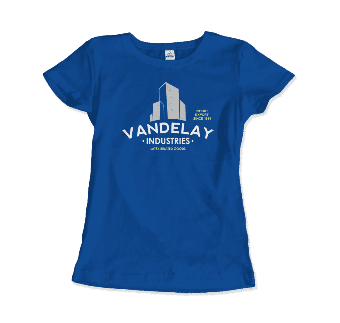 Vandelay Industries Import Export Latex, Costanza T-Shirt-Art-O-Rama Shop-Women (Fitted)-Royal Blue-S-Urbanheer