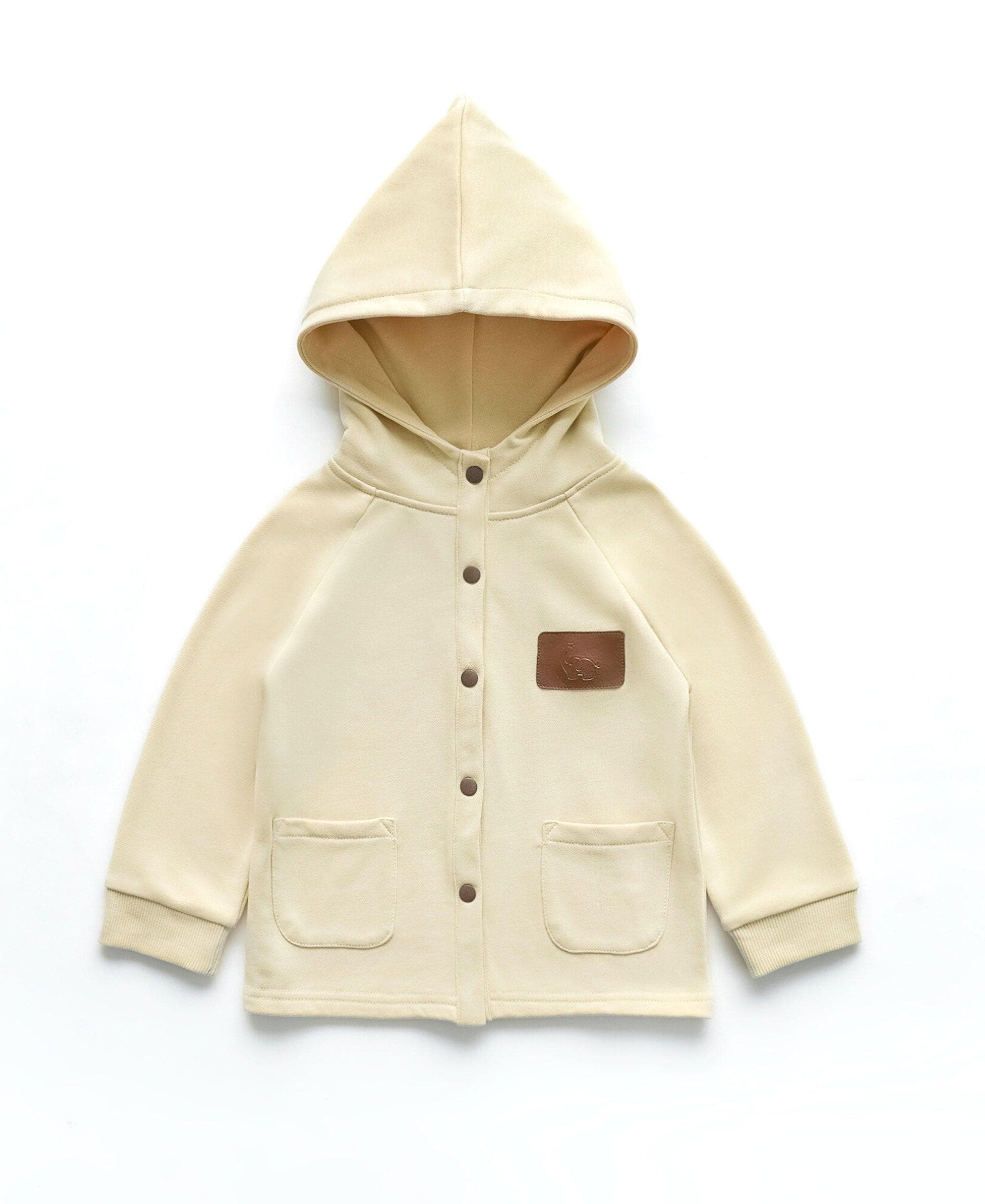 Four Seasons Elf-Hat Hooded Jacket-Pebble Cream-NORSU-ORGANIC-Cream-12-18M-Urbanheer