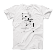 Wassily Kandinsky - Drawing For Point And Line, 1925 Artwork T-Shirt-Art-O-Rama Shop-Men (Unisex)-White-S-Urbanheer
