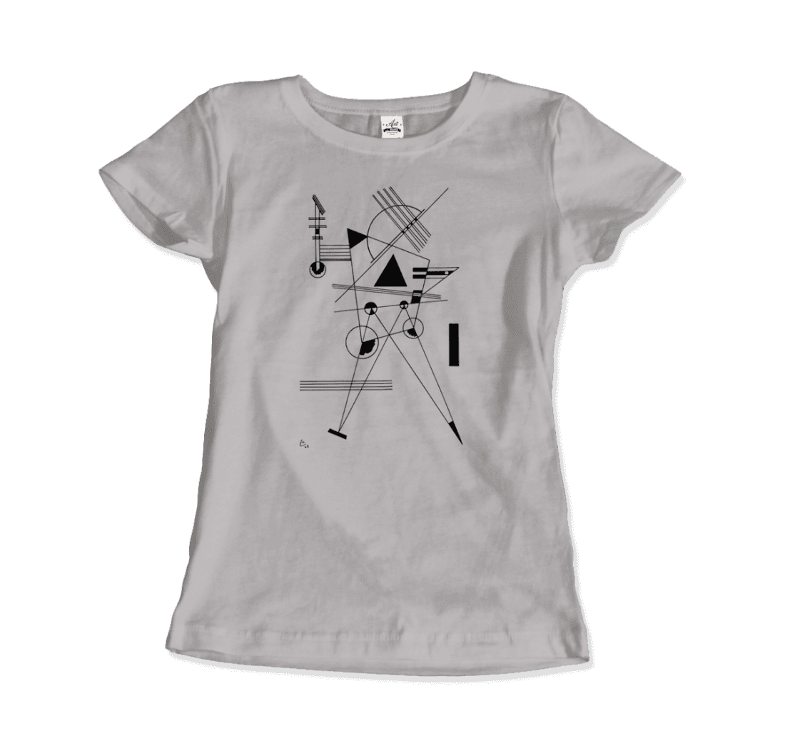 Wassily Kandinsky - Drawing For Point And Line, 1925 Artwork T-Shirt-Art-O-Rama Shop-Men (Unisex)-White-S-Urbanheer