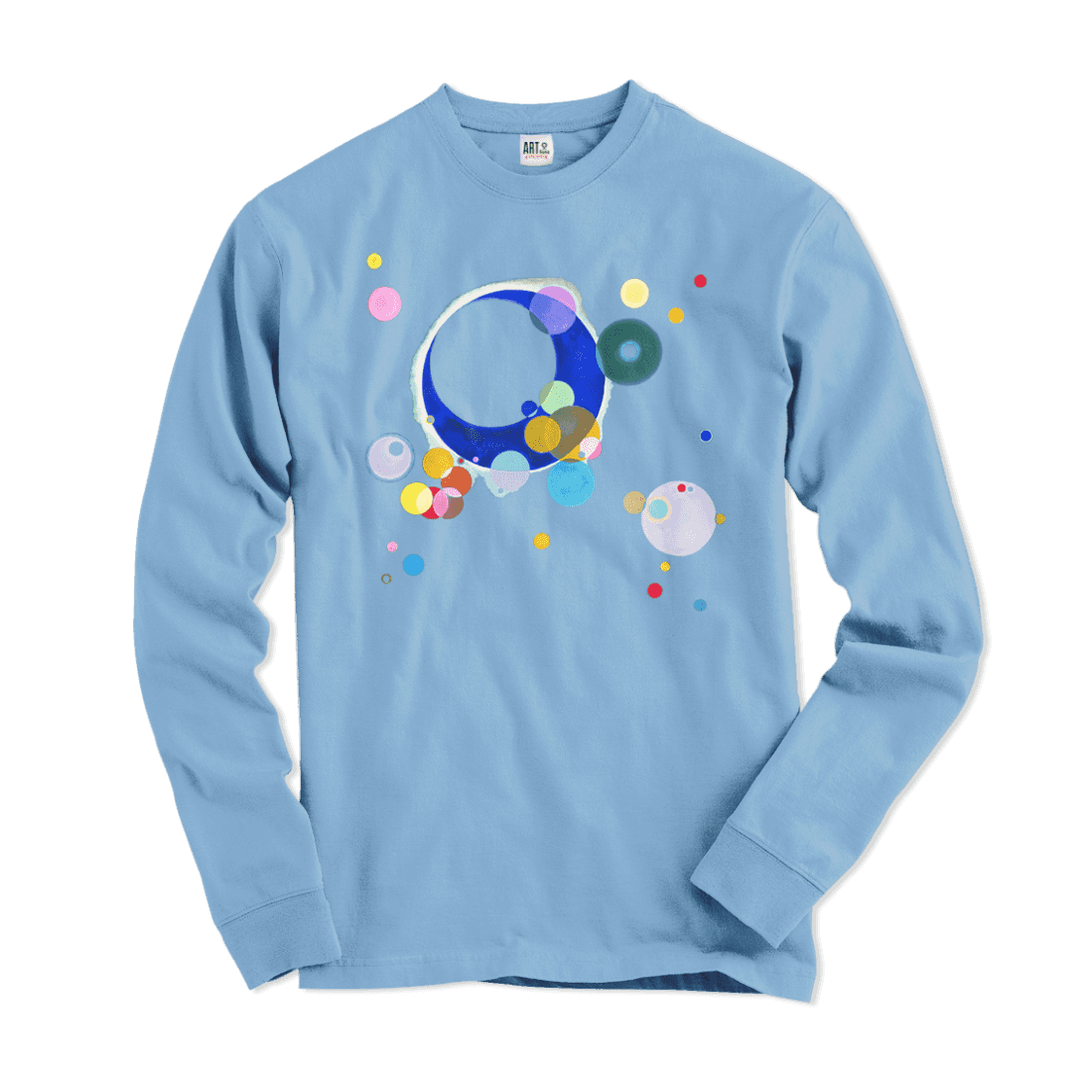 Wassily Kandinsky Several Circles, 1926 Artwork Long Sleeve Shirt-Long Sleeve Shirt-Art-O-Rama Shop-Light Blue-Small-Urbanheer