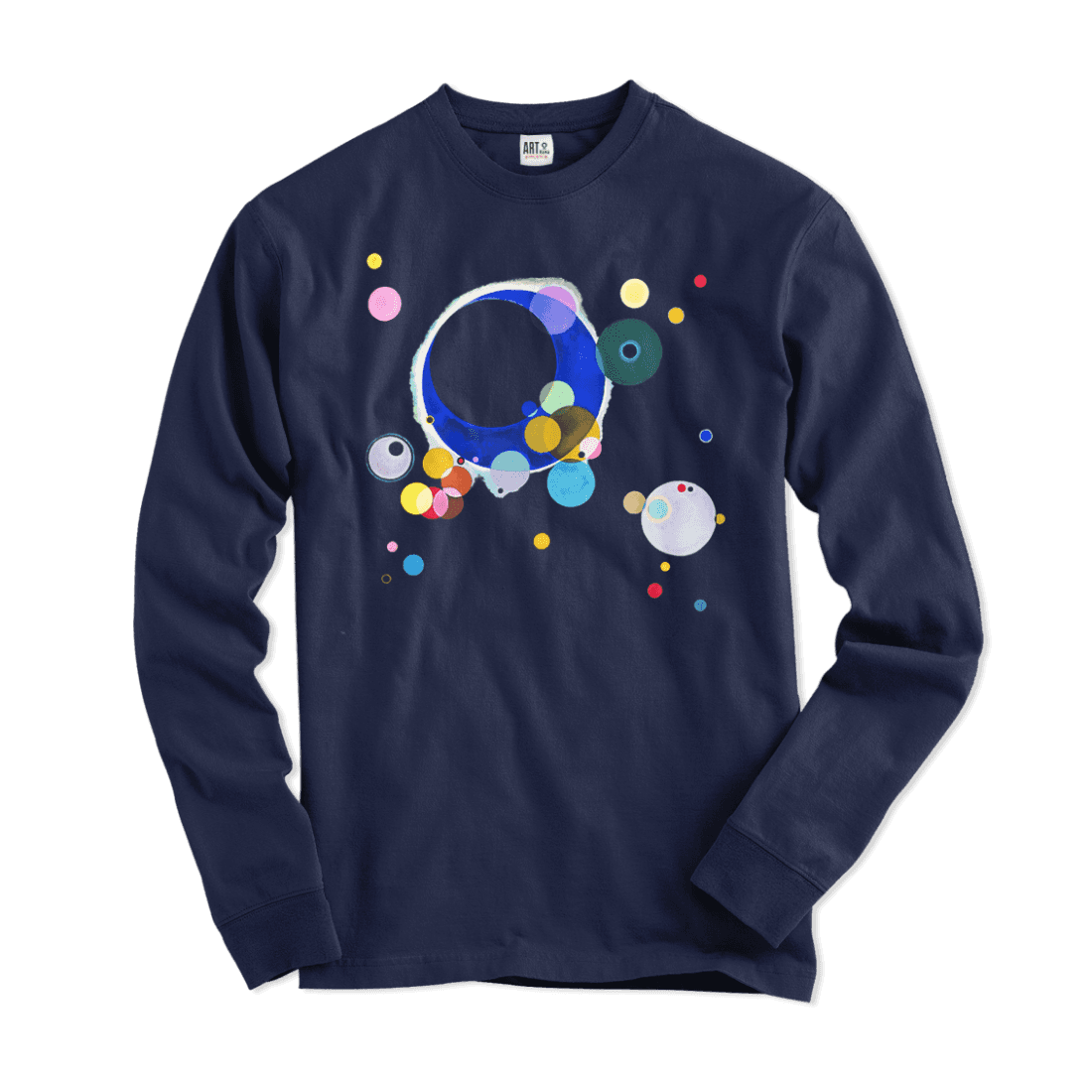 Wassily Kandinsky Several Circles, 1926 Artwork Long Sleeve Shirt-Long Sleeve Shirt-Art-O-Rama Shop-Navy-Small-Urbanheer