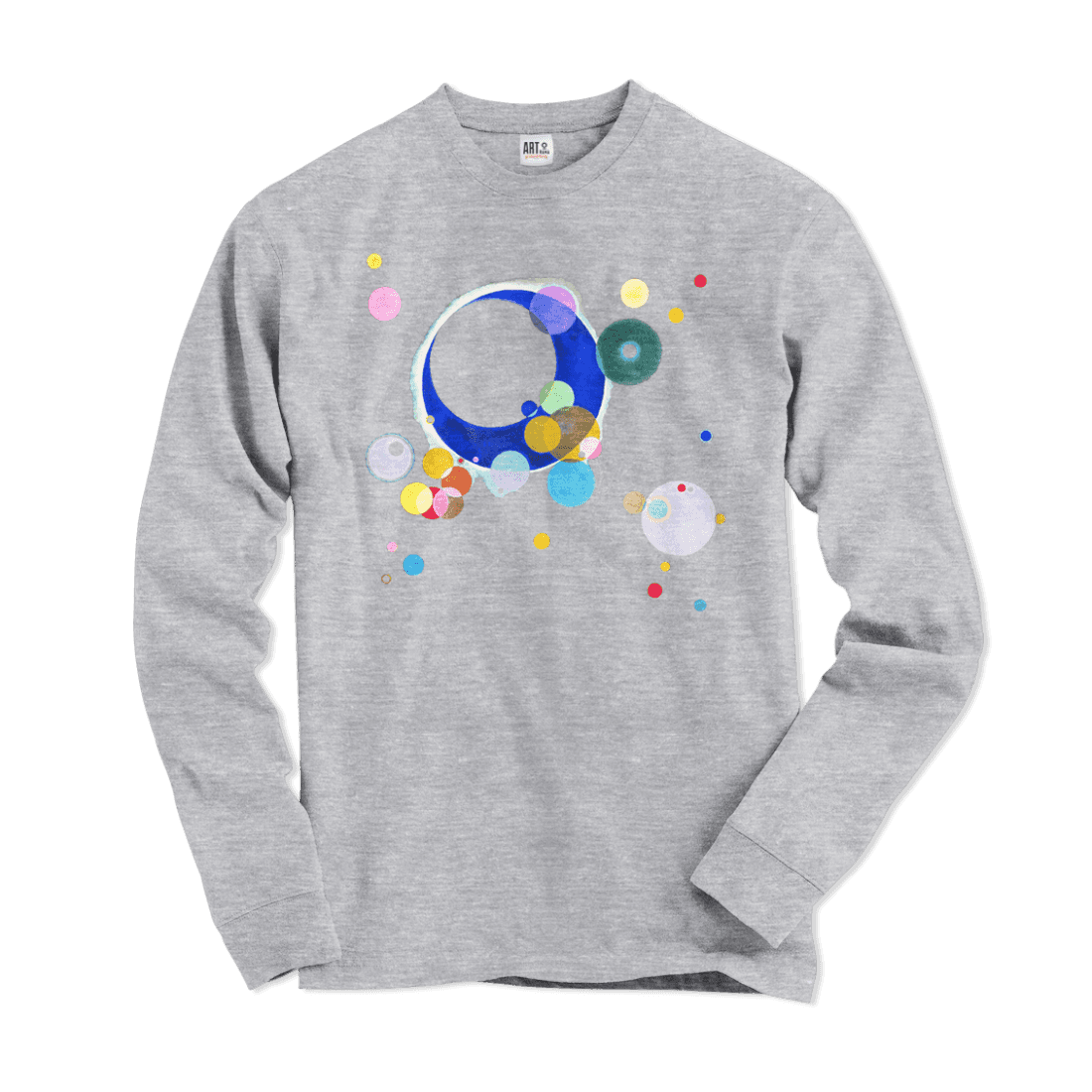 Wassily Kandinsky Several Circles, 1926 Artwork Long Sleeve Shirt-Long Sleeve Shirt-Art-O-Rama Shop-Heather Grey-Small-Urbanheer