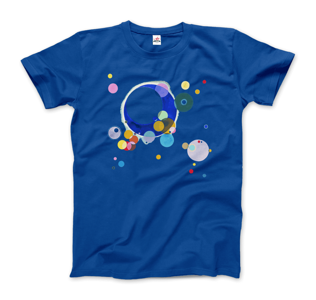 Wassily Kandinsky Several Circles, 1926 Artwork T-Shirt-Art-O-Rama Shop-Men (Unisex)-White-S-Urbanheer