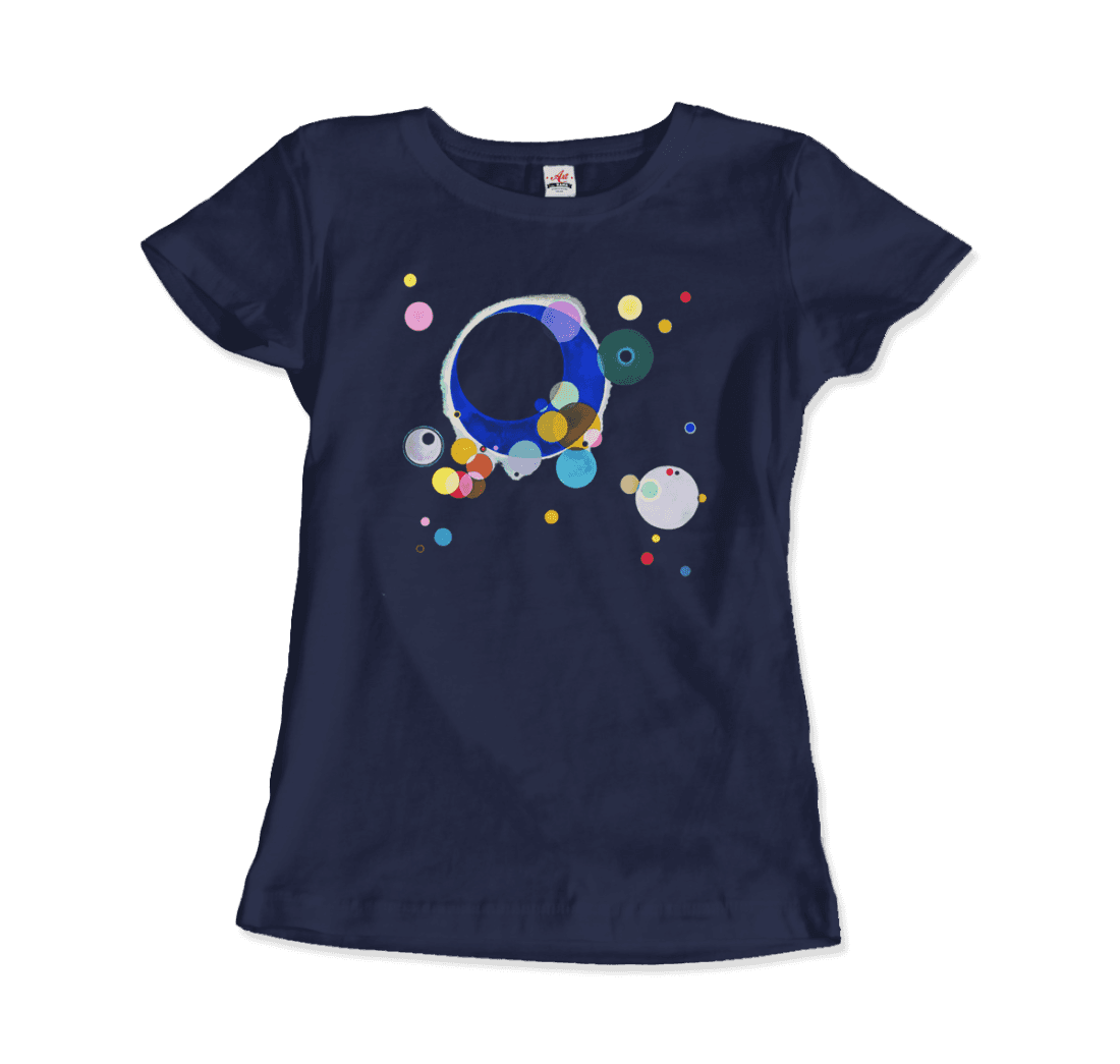Wassily Kandinsky Several Circles, 1926 Artwork T-Shirt-Art-O-Rama Shop-Men (Unisex)-Black-S-Urbanheer