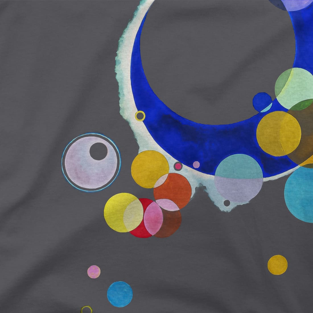 Wassily Kandinsky Several Circles, 1926 Artwork T-Shirt-Art-O-Rama Shop-Women (Fitted)-Navy-S-Urbanheer
