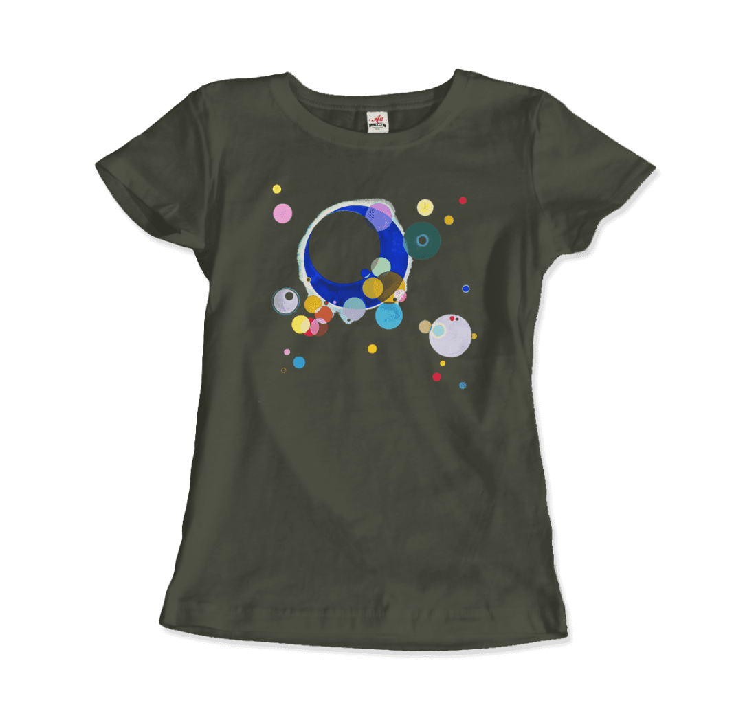 Wassily Kandinsky Several Circles, 1926 Artwork T-Shirt-Art-O-Rama Shop-Men (Unisex)-Charcoal-S-Urbanheer
