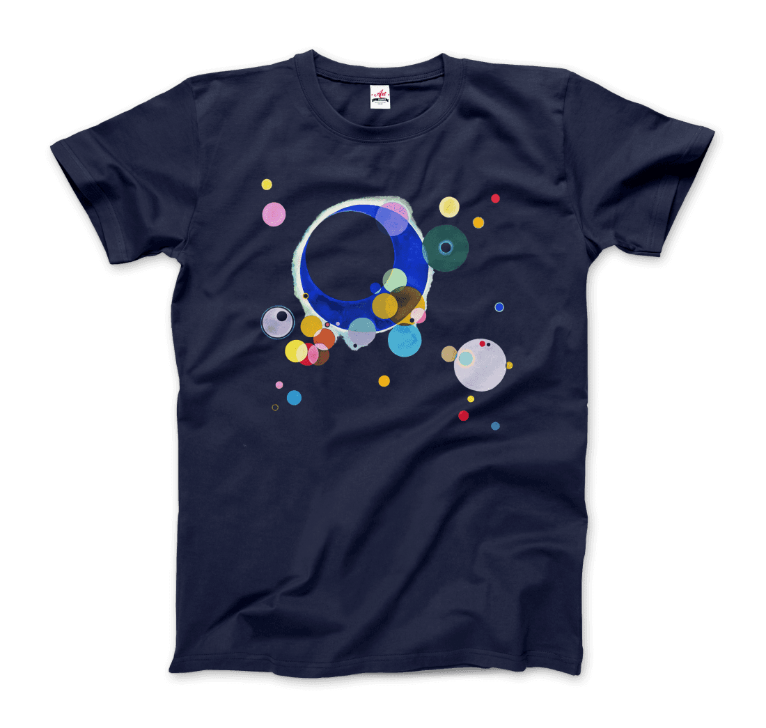 Wassily Kandinsky Several Circles, 1926 Artwork T-Shirt-Art-O-Rama Shop-Men (Unisex)-Charcoal-S-Urbanheer