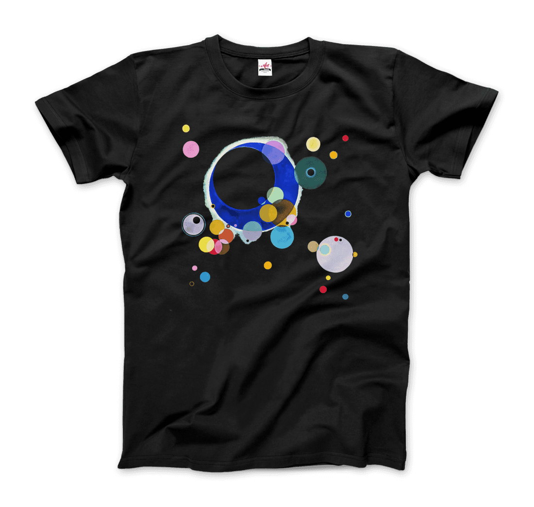 Wassily Kandinsky Several Circles, 1926 Artwork T-Shirt-Art-O-Rama Shop-Men (Unisex)-Charcoal-S-Urbanheer