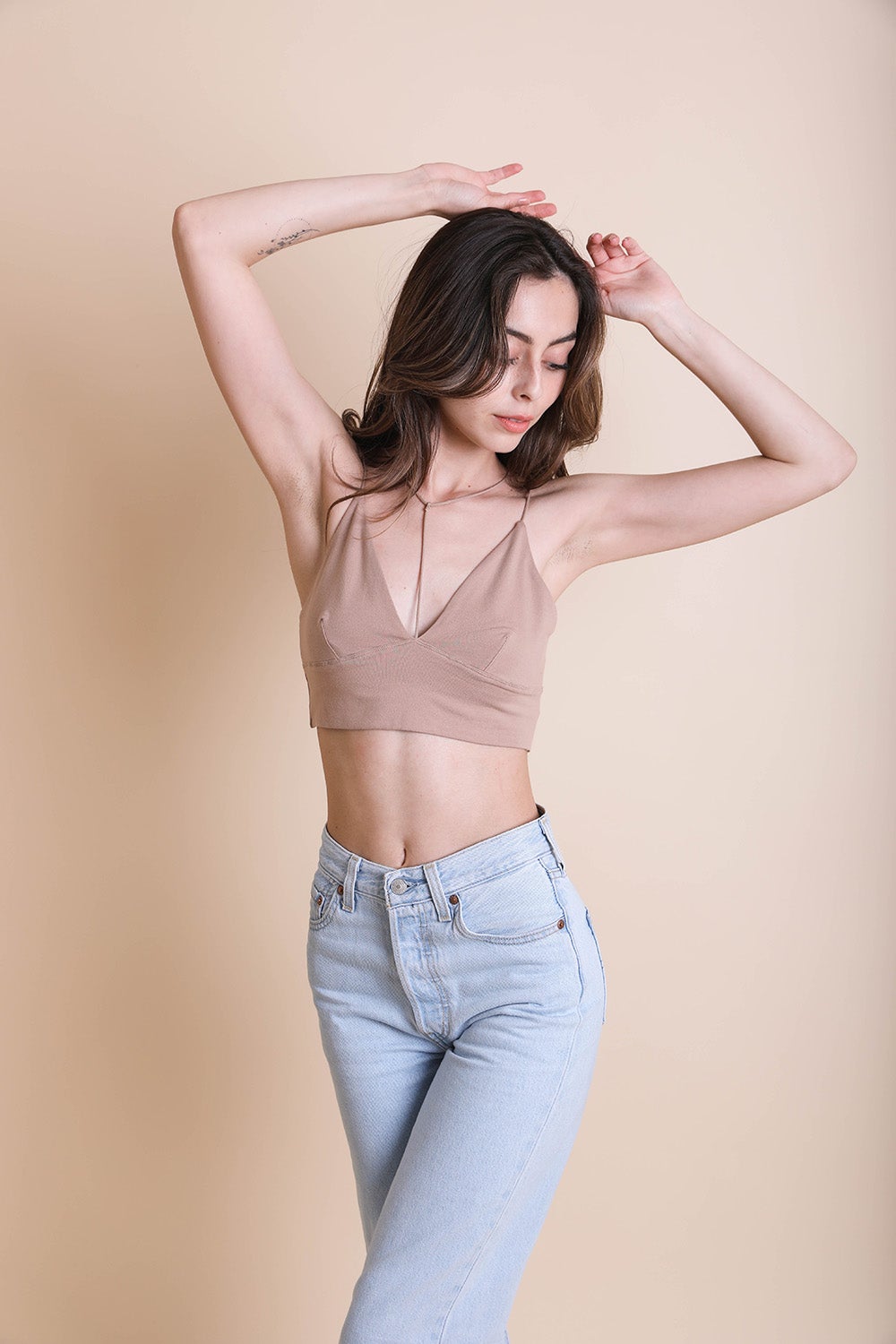 Y-Neck Plunge Crop Top-Periwinkle Aether-Large-Black-Urbanheer